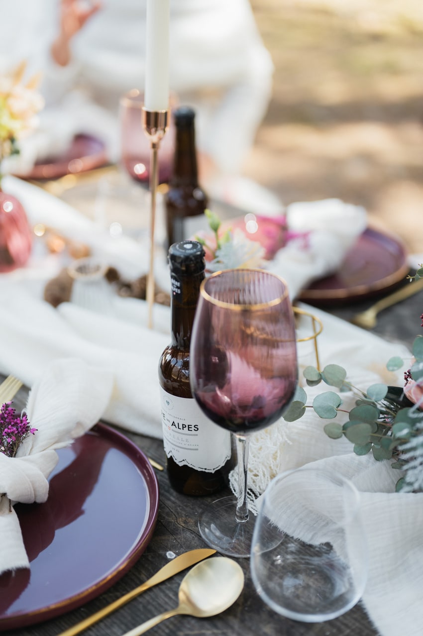 Décoration de table Elopement