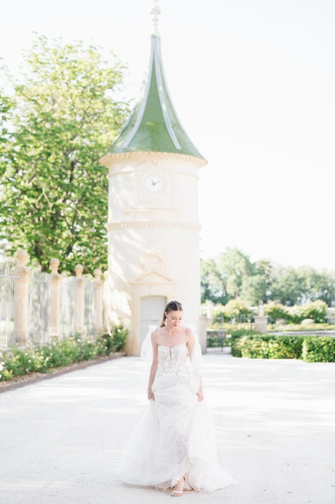 Portrait de la mariée au château de Fonscolombe