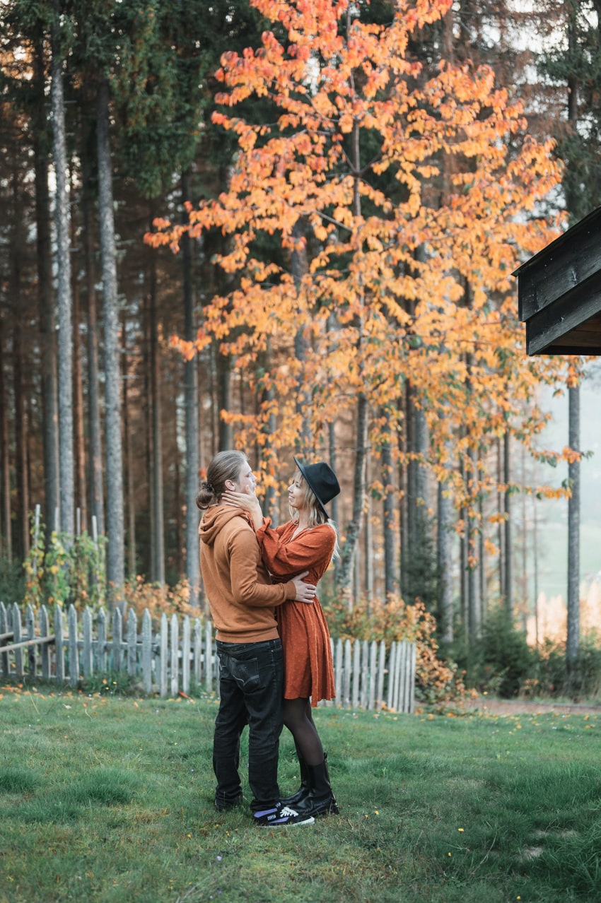 Séance photo couple à la montagne