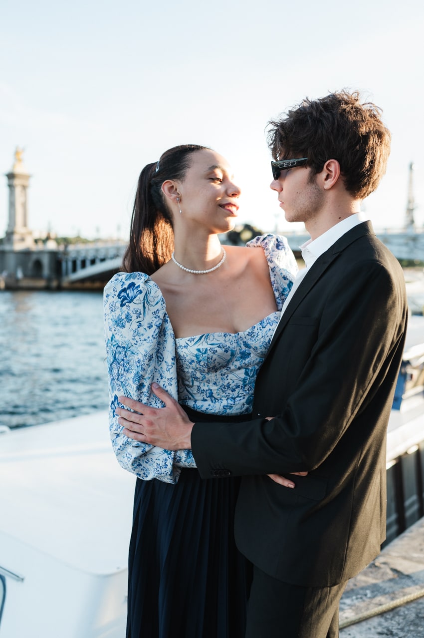 shooting photo couple à Paris