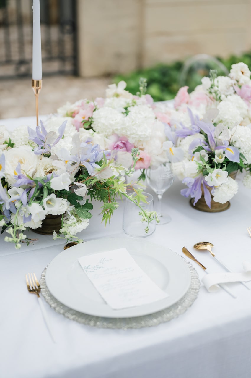 Table mariage château de l'Hospital