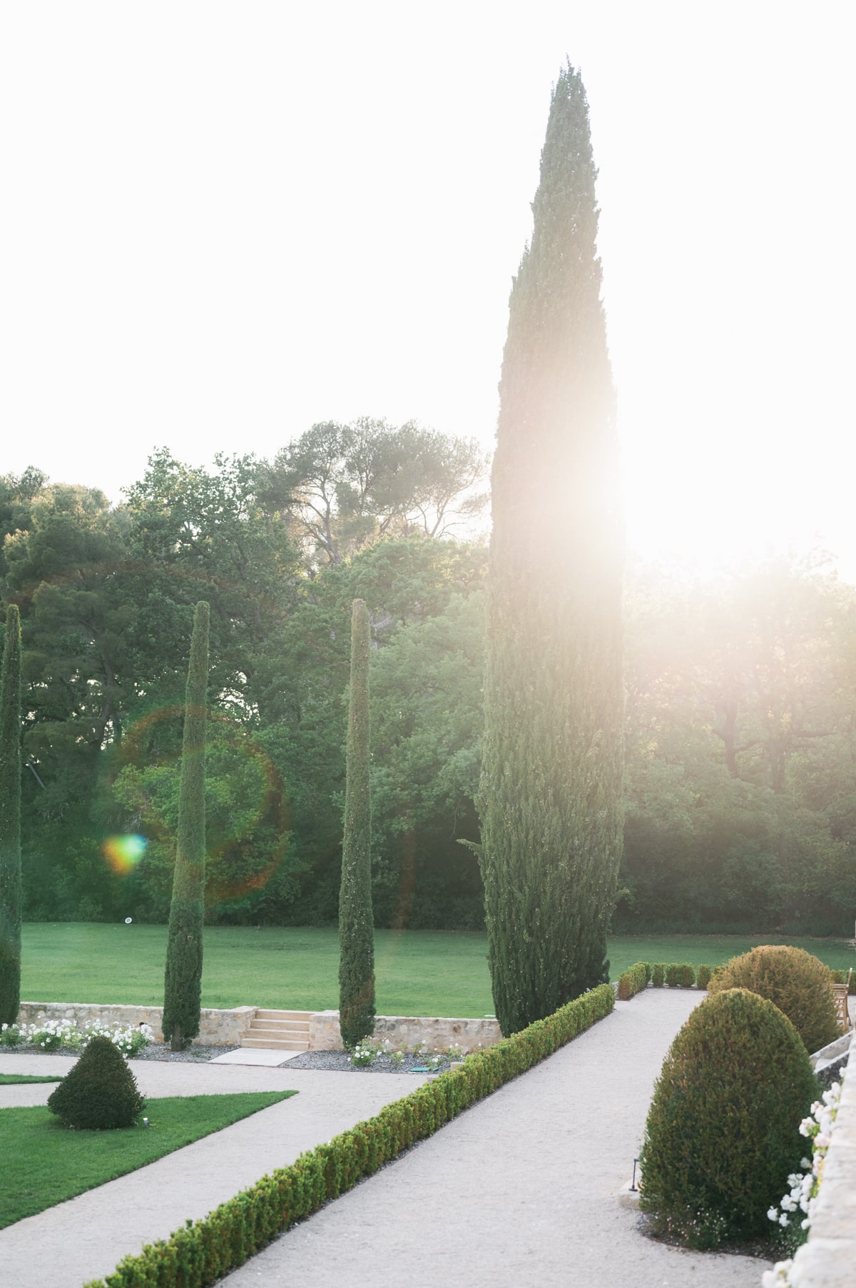 Parc du château de la Gaude le soir