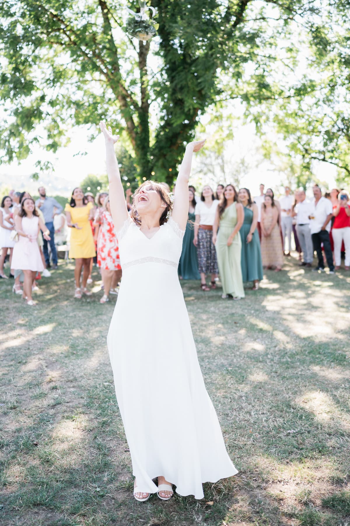 lancé du bouquet de la mariée