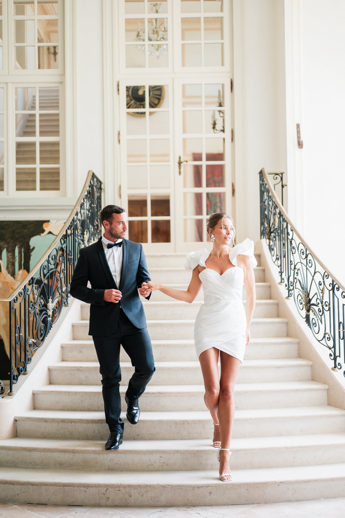 Séance photo couple mariage au château Saint Georges
