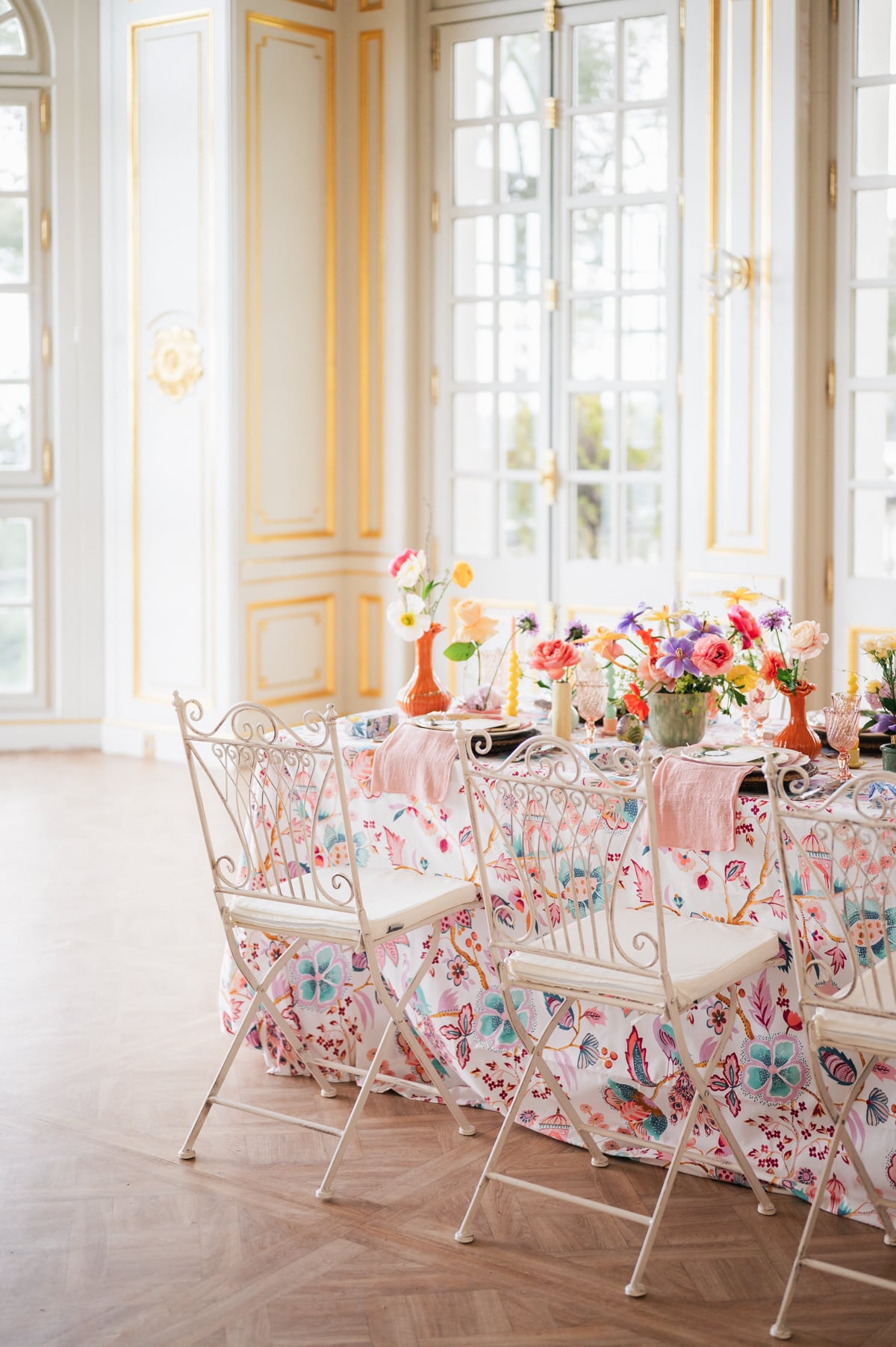 Photo déco de table mariage château Saint Georges