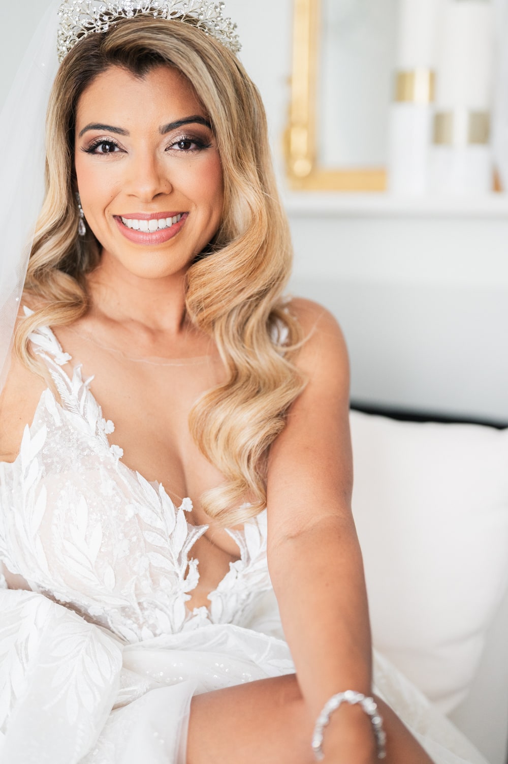 Portait de la mariée Château des 3 Fontaines