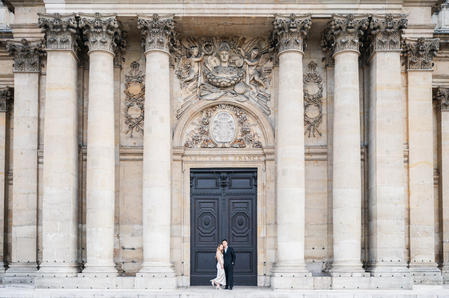 Séance photo engagement à l'académie Française